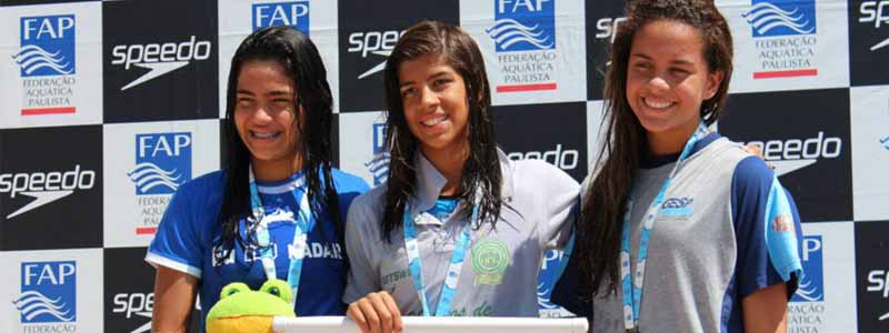Nadadora da Estância é vice-campeã paulista da Copa São Paulo de Natação de Verão
