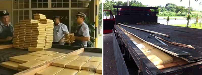 Polícia encontra 400 kg de maconha no fundo falso de caminhão em Assis