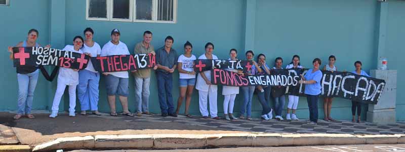 Falta de pagamento do 13º salário gera manifestação no hospital de Maracaí