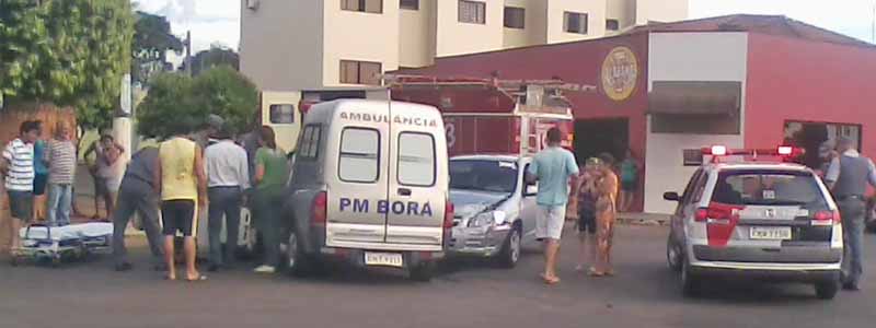 Ambulância de Borá se envolve em acidente em Paraguaçu Paulista