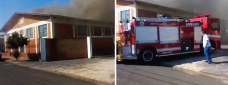 Prédio de projeto assistencial é parcialmente destruído por incêndio em Assis; assista ao vídeo