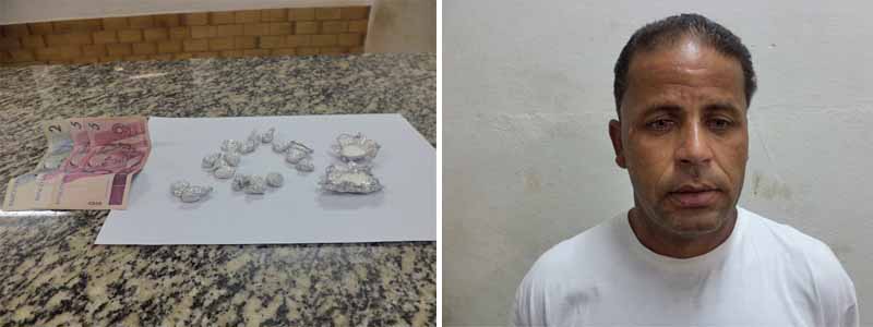 Homem é preso por tráfico de drogas na BF; quase 20 porções de cocaína são apreendidas