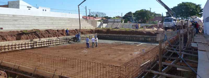 Construção da piscina municipal entra em fase de acabamento