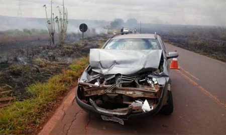 Fumaça em rodovia provoca dois acidentes