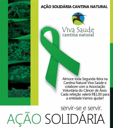 Restaurante de comida natural promove ação solidária em prol da AVCA