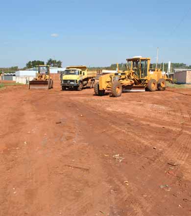 Distrito Industrial é preparado para receber pavimentação