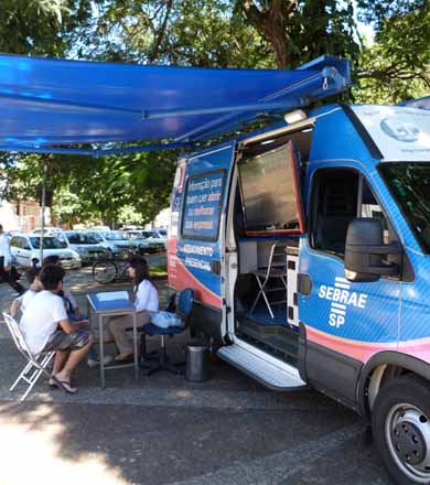 SEBRAE móvel está em Paraguaçu para prestar atendimento aos empresários