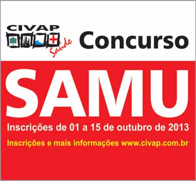 Inscrições para Concurso Público do Samu terminam nesta terça-feira