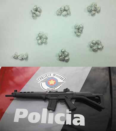 Drogas, munições e simulacro são apreendidos em residência; três vão para a cadeia
