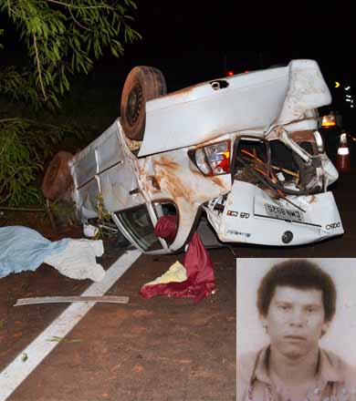 Motorista embriagado capota carro e mata passageiro em Gardênia