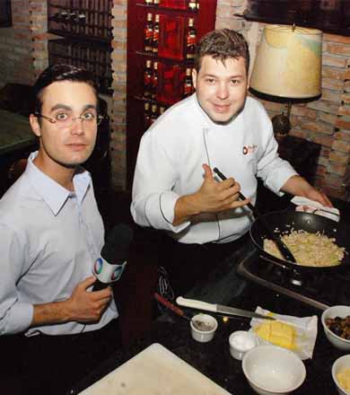 Paraguaçuense ensina receita de risotto em programa da Record Paulista