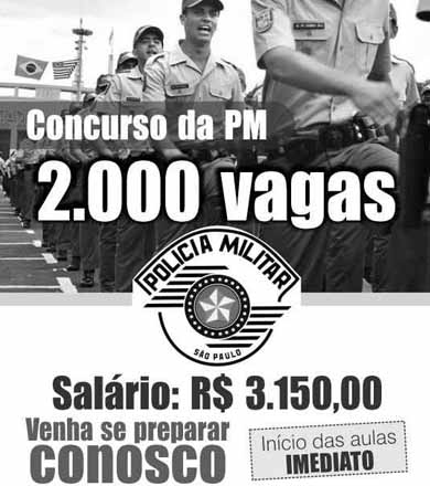 Escola abre inscrições para curso preparatório para o concurso da Polícia Militar