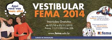 Inscrições para Vestibular Fema 2014 vão até domingo