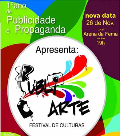 Em virtude da chuva, Festival de Culturas - Publiarte da Fema será realizado na próxima terça-feira