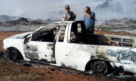 Casal é encontrado carbonizado em estrada vicinal de Parapuã