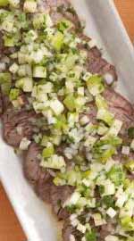 Carne fria com vinagrete verde