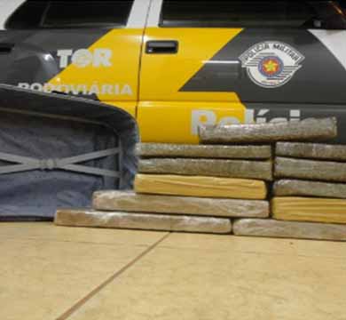 Adolescente que viajava com 11 tijolos de maconha é detida na Raposo Tavares