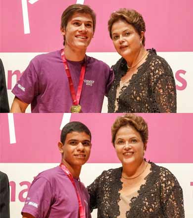 Paraguaçuenses participam de Olimpíada de Matemática e ganham medalhas de Dilma