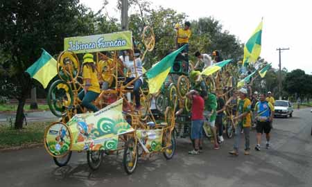 Maior bicicleta do estado, a Jabiraca Furacão estará em Maracaí no próximo domingo