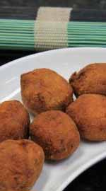 Bolinho de abóbora com carne seca e mussarela