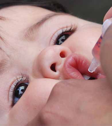 Vacinação antipolio prorrogada até 12 de dezembro