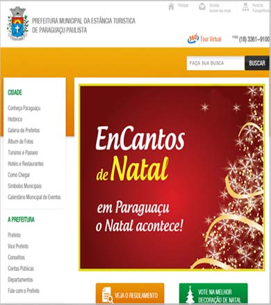 Votação segue firme no site municipal para a escolha da melhor decoração de Natal em Paraguaçu