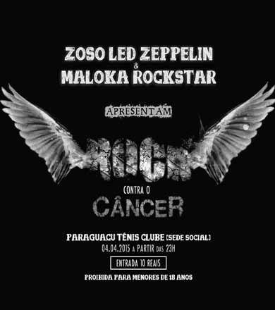 Rock contra o câncer acontece no próximo sábado no PTC