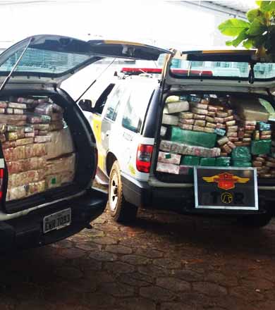 Caminhoneiro é preso transportando 740 Kg de maconha em rodovia