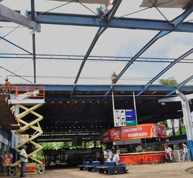Obras no Terminal Rodoviário estão sendo executadas dentro do cronograma