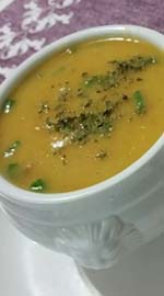 Creme de legumes com calabresa