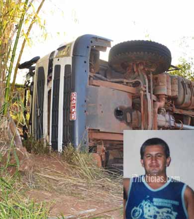 Paraguaçuense morre após acidente com carreta próximo a Usina Ibéria