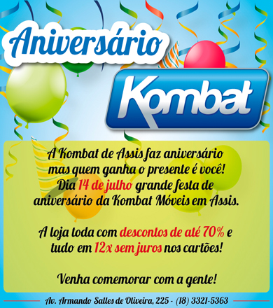 A Kombat de Assis faz Aniversáio