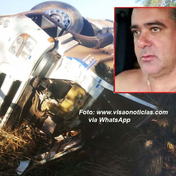 Caminhoneiro morre ao ser jogado para fora de carreta após tombar