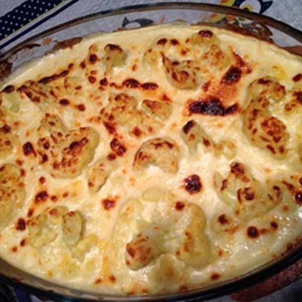 Couve-flor gratinada