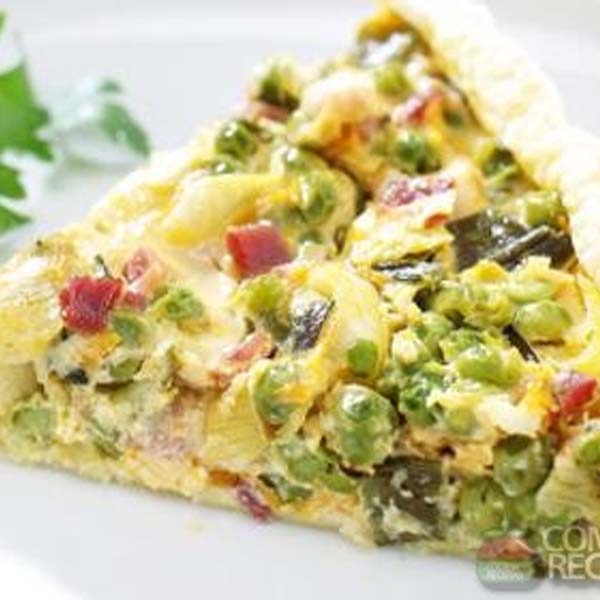 Torta colorida de legumes