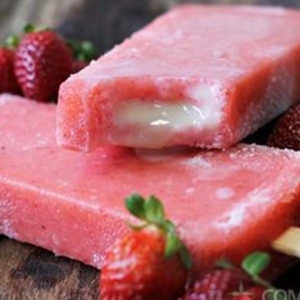 Receita de Paleta mexicana de morango com leite condensado