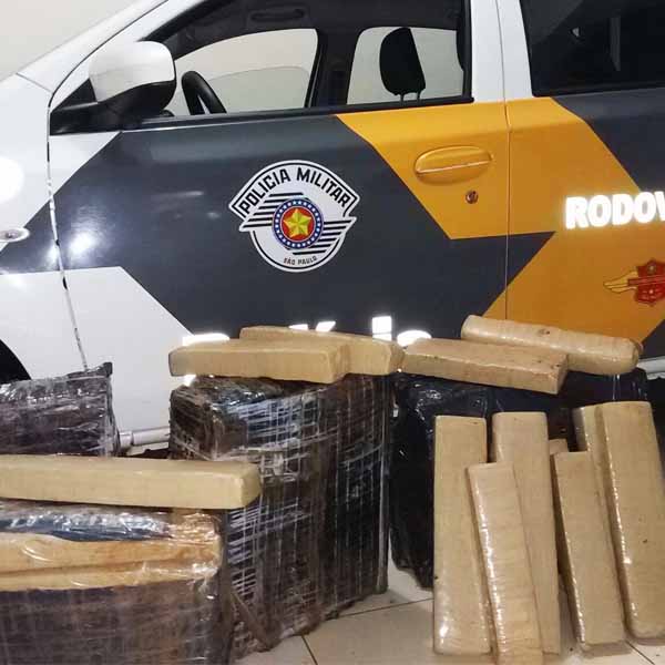Mais de 130 tabletes de maconha são apreendidos durante fiscalização em rodovia da região