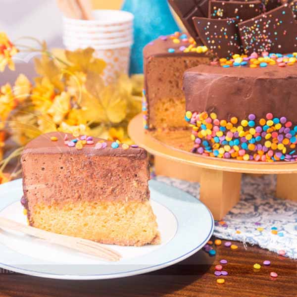 Bolo de Cenoura com Mousse de Brigadeiro