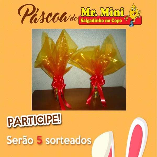 Mr. Mini Salgadinho no Copo sorteará copos recheados de bombons