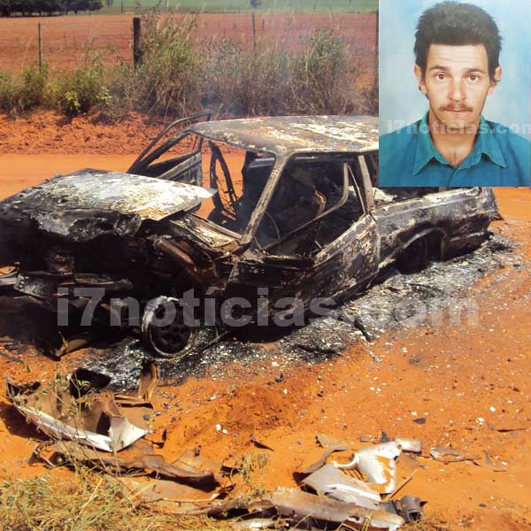 Paraguaçuense morre carbonizado após colisão de veículos em Lutécia