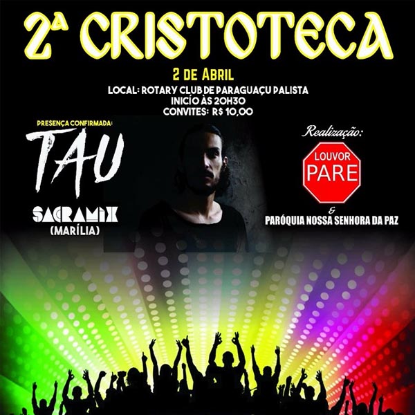 2ª Cristoteca acontece neste sábado no Rotary Club