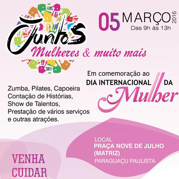 Ong Juntos Paraguaçu fará evento em comemoração ao Dia Internacional da Mulher