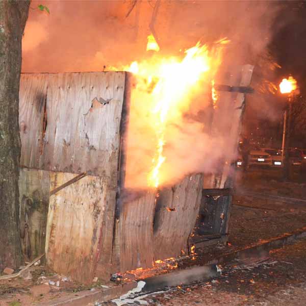 Bombeiros atendem ocorrência no centro de Paraguaçu Paulista