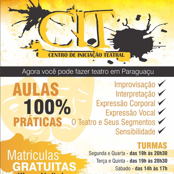 Paraguaçu Paulista terá Centro de Iniciação Teatral