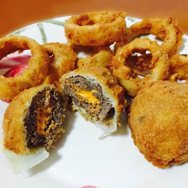 Cheeseburguer Onion Rings