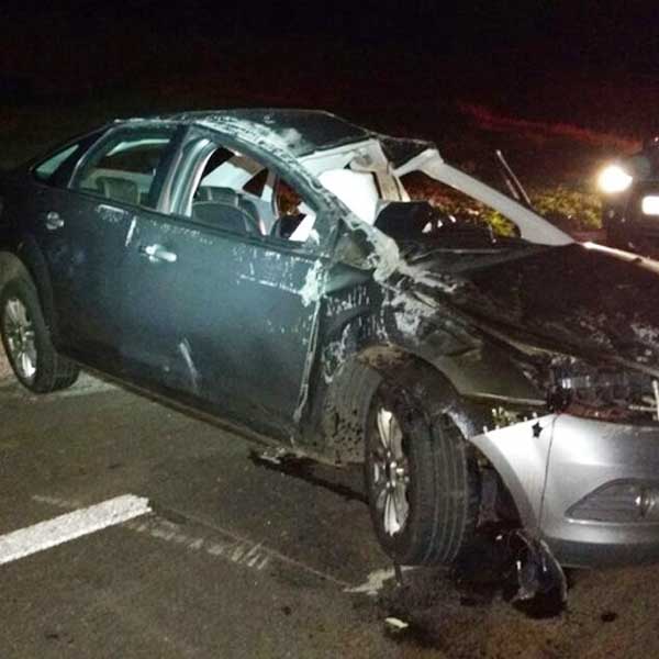 Família fica ferida após capotamento em rodovia de Marília