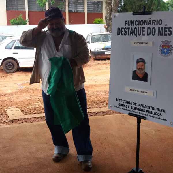 José Gomes Dias é escolhido funcionário destaque do mês.