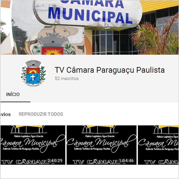 Sessões da Câmara são transmitidas ao vivo pelo YouTube