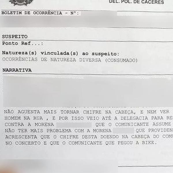 Homem diz que não aguenta mais ser traído e faz boletim contra a mulher em MT