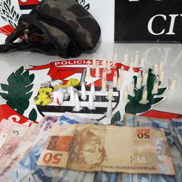 Traficante cai em ribanceira após tentar fugir da polícia em Marília